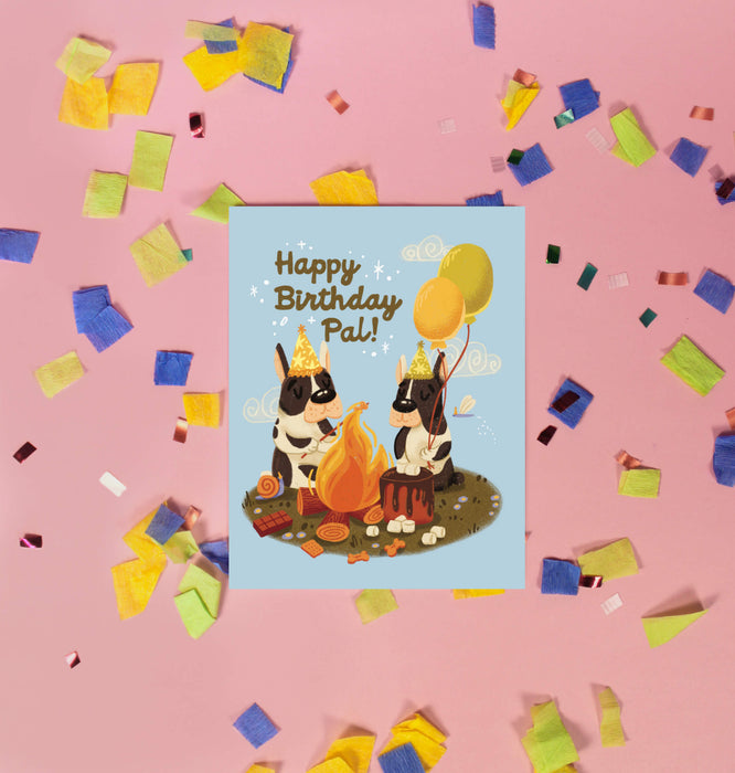 Happy Birthday Pal Campfire Dog Card