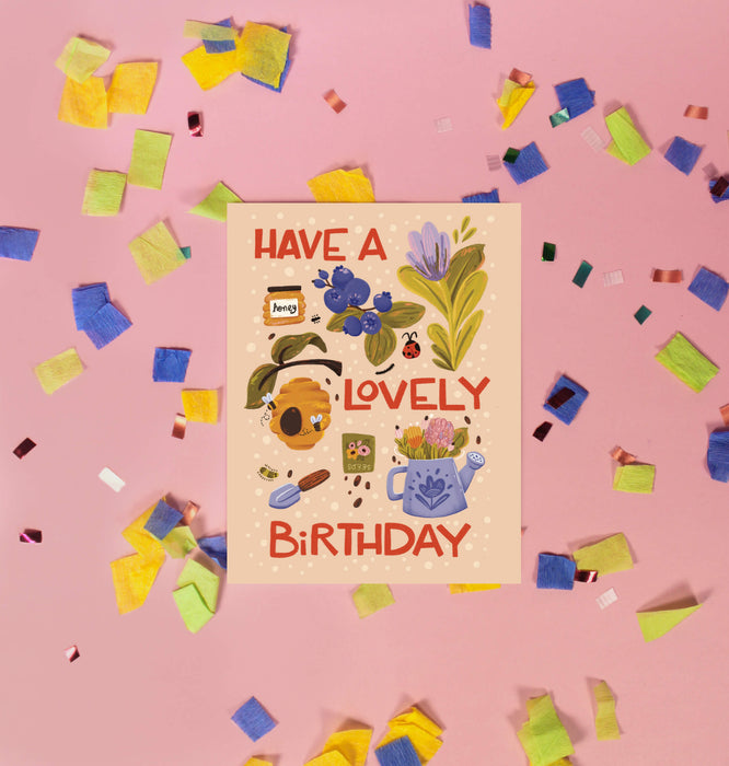 Have a Lovely Birthday Garden Card
