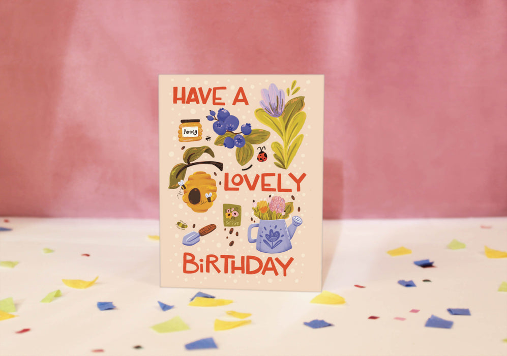 Have a Lovely Birthday Garden Card