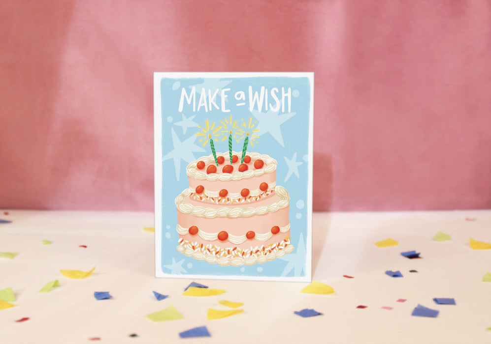 Make a Wish Birthday Cake Card