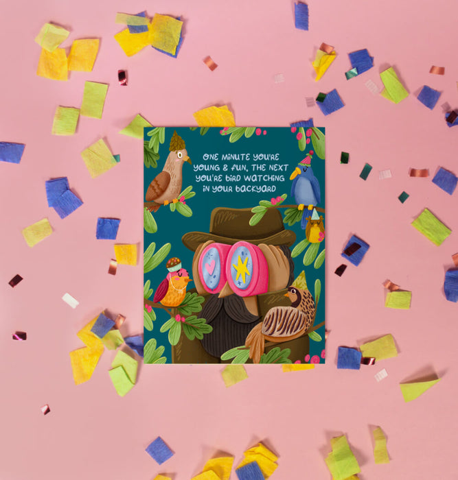 Happy Birthday Bird Watcher Birthday Card