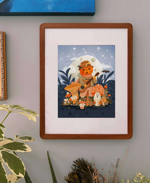 Harvest Moon Musical Mushrooms Art Prints