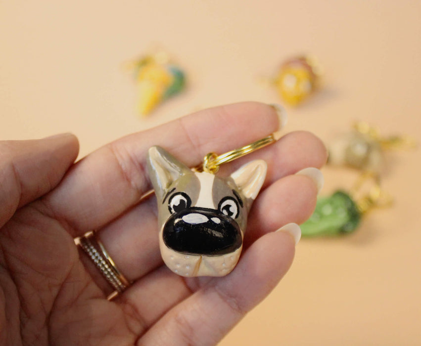 Handmade Felix the Frenchie Bag Charm