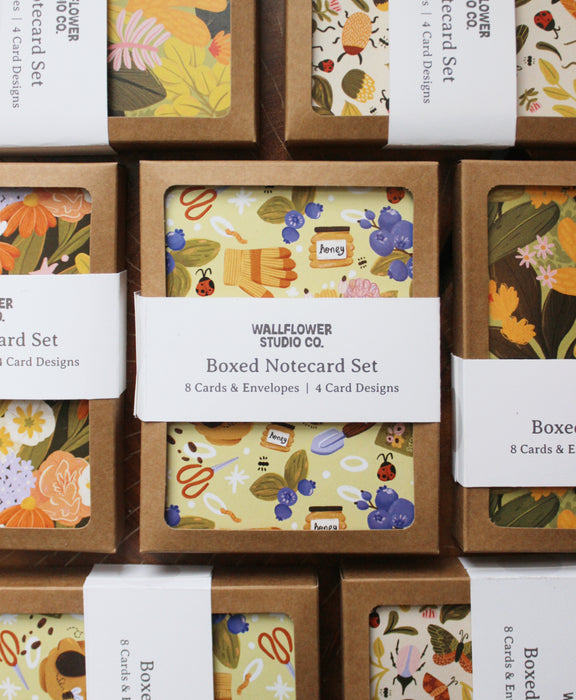 Floral Notecard Box Set of 8