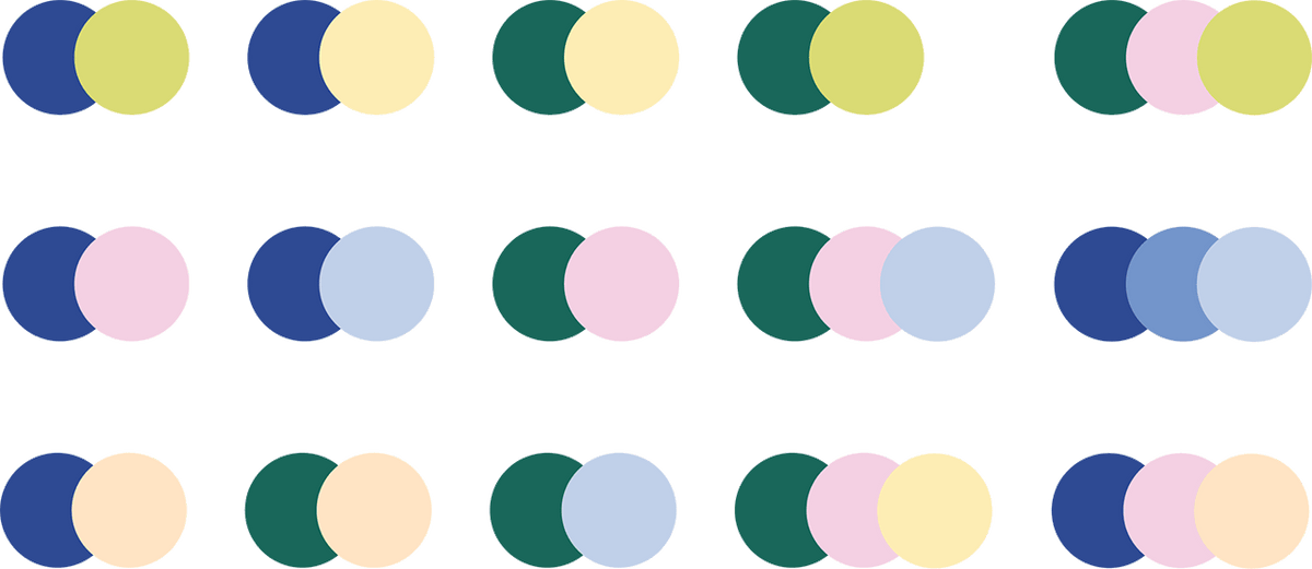 Pattern of colorful circles