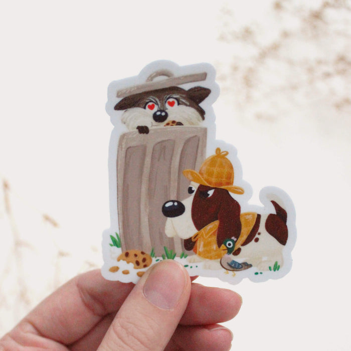 Officer Sniffs Detective Dog Vinyl Sticker
