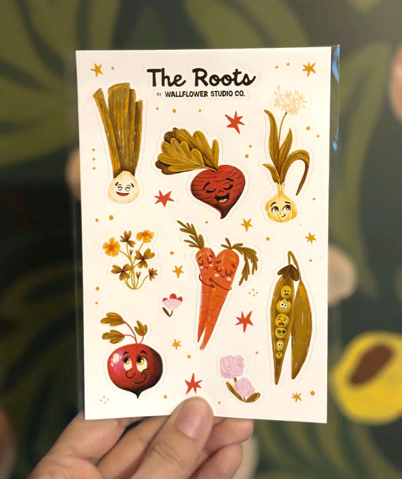 The Roots Vegetable Character Sticker Sheet