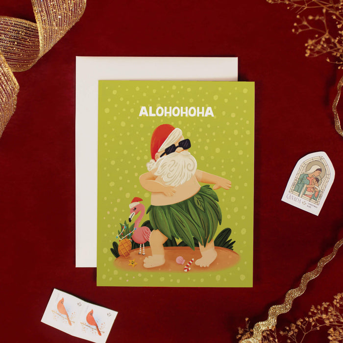 Alohohoha Santa Card
