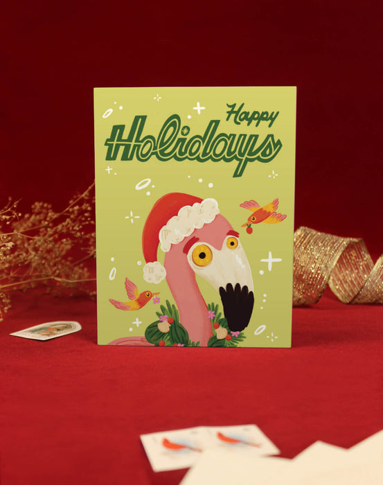 Holiday Flamingo Card