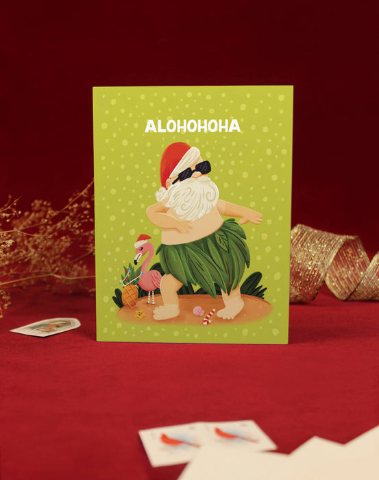 Alohohoha Santa Card