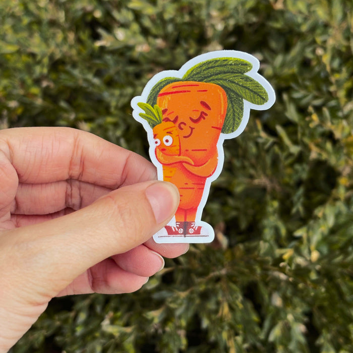 Carrie the Carrot Vinyl Sticker