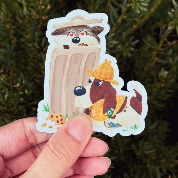 Officer Sniffs Detective Dog Vinyl Sticker