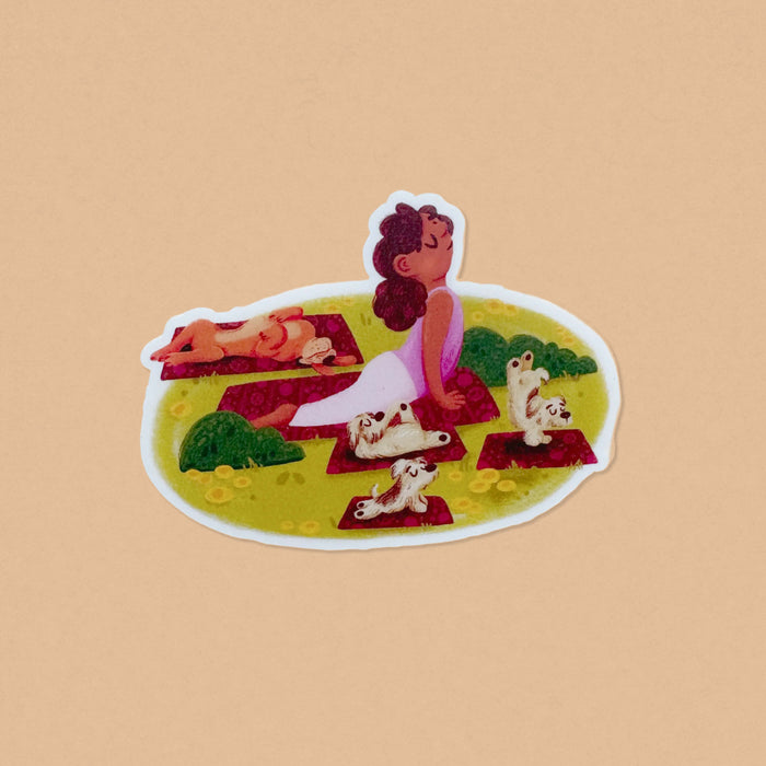 Dog Yoga Vinyl Sticker