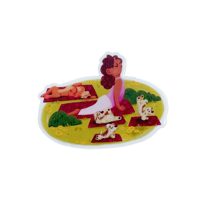 Dog Yoga Vinyl Sticker