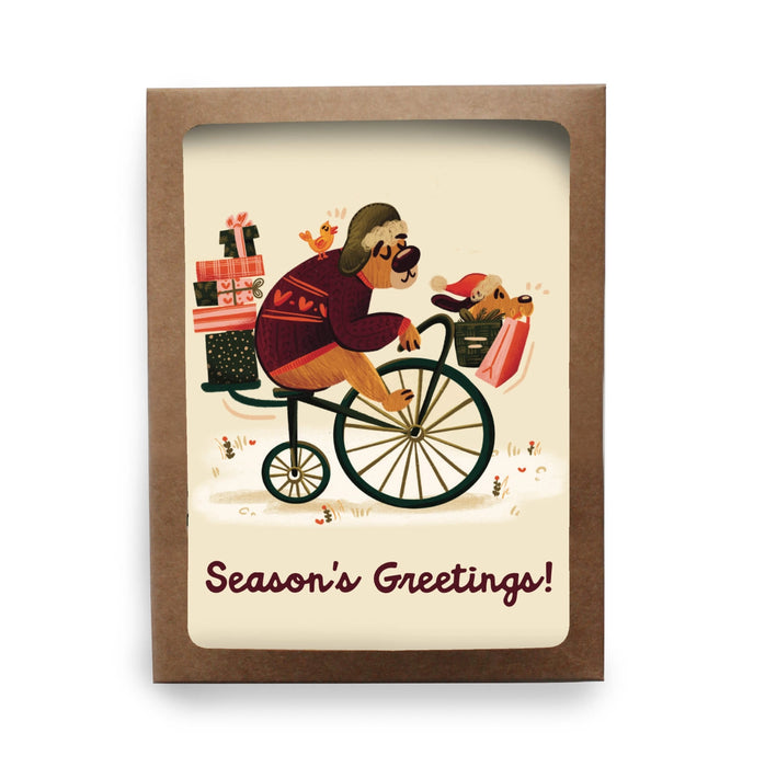 Gift Delivery Bear Holiday Boxed Set - 6 Greeting Card Set