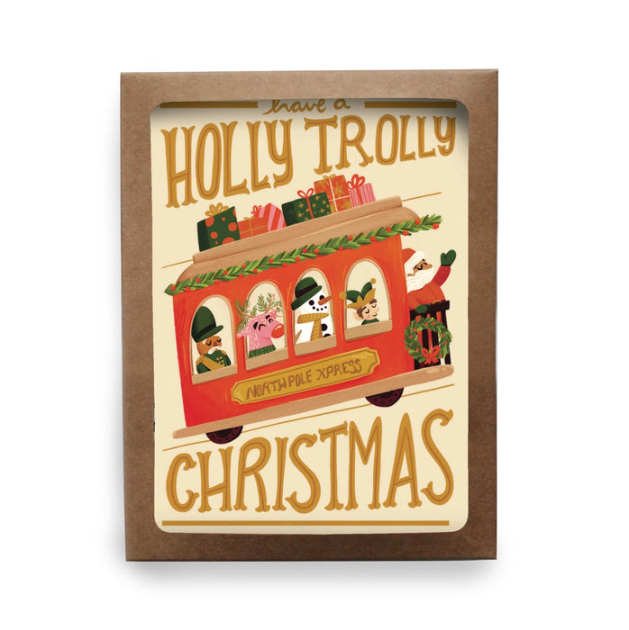 Holly Trolly Holiday Boxed Set - 6 Greeting Card Set